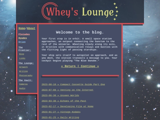 Blog screenshot