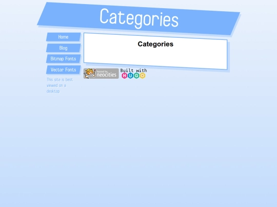 categories screenshot