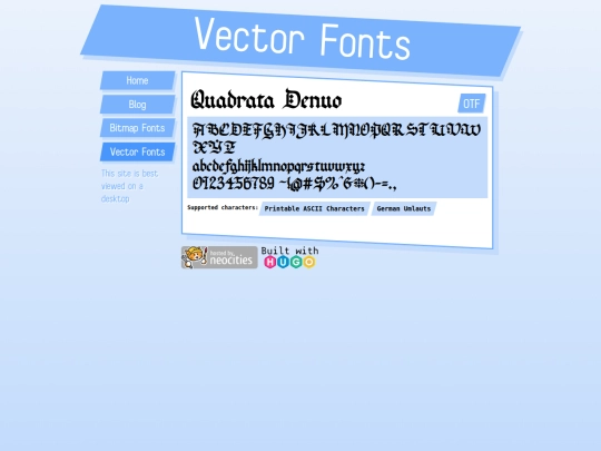 fonts/vector screenshot