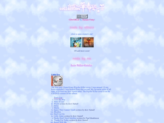 content/cliques/cdworld/collection screenshot
