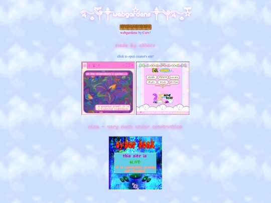 content/cliques/webgarden screenshot