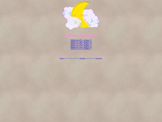 content/dreamdiary/archive screenshot