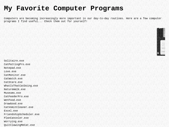 programs screenshot