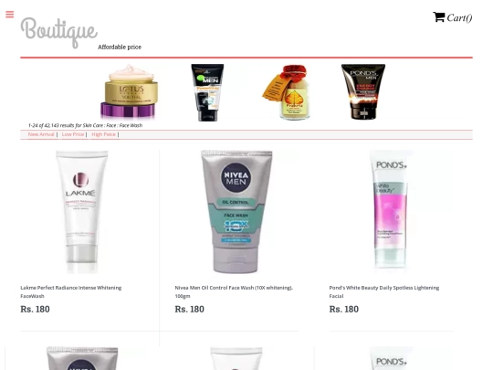 viewProducts screenshot