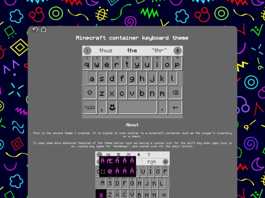 keyboards/MinecraftContainer screenshot