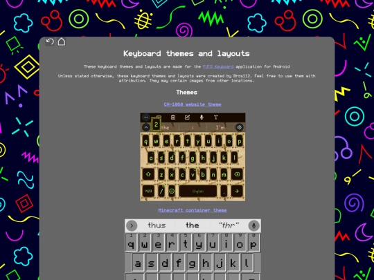 keyboards screenshot