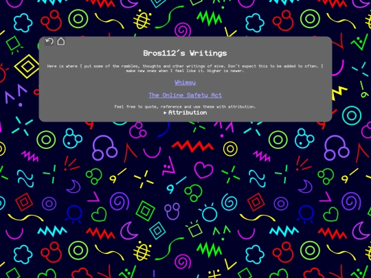 writings screenshot