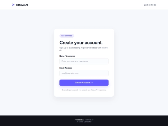 signup screenshot
