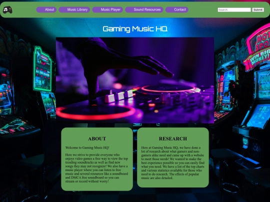 Website/homepage screenshot