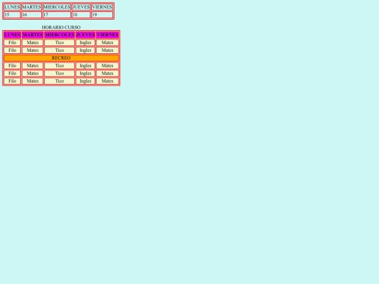 horario screenshot