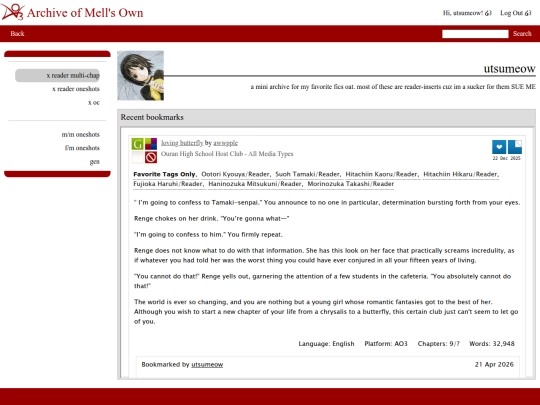 fanfic screenshot