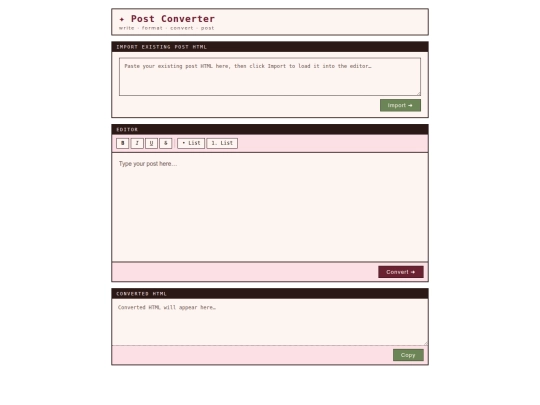 admin/post-converter screenshot