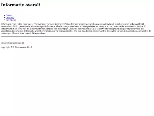 info screenshot