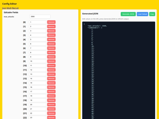 json screenshot