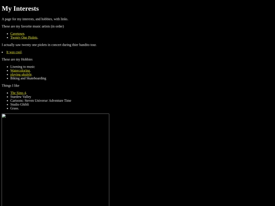MyInterests screenshot