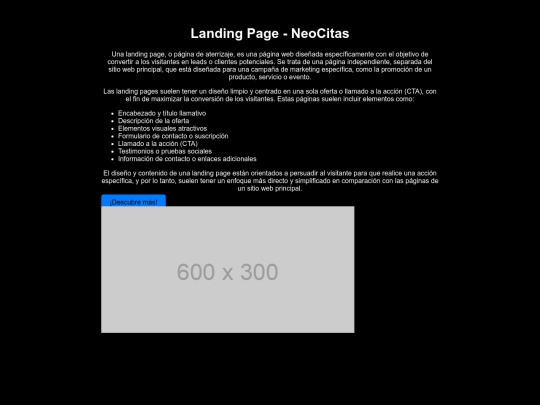 LandingPage screenshot