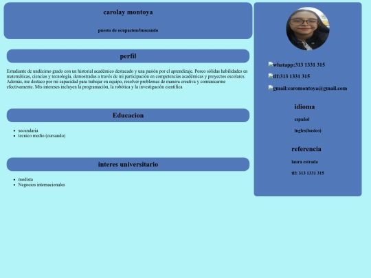 hoja de vidacarolay screenshot
