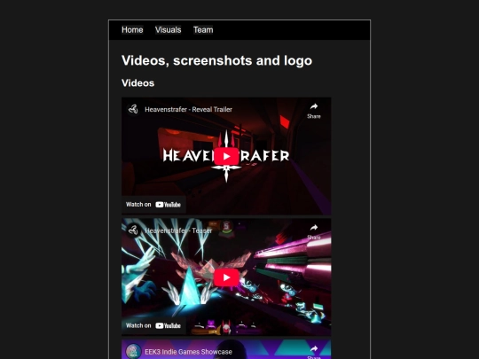 press-heavenstrafer/visuals screenshot