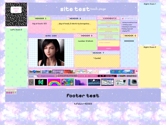 testpage screenshot