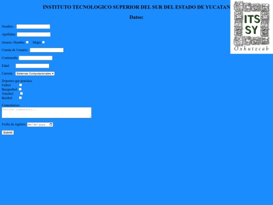 Form screenshot