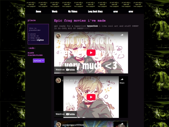 videos screenshot
