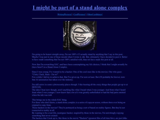 WritingProjects/StandAloneComplexBlog screenshot