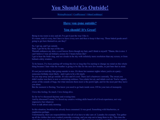 WritingProjects/YouShouldGoOutside screenshot