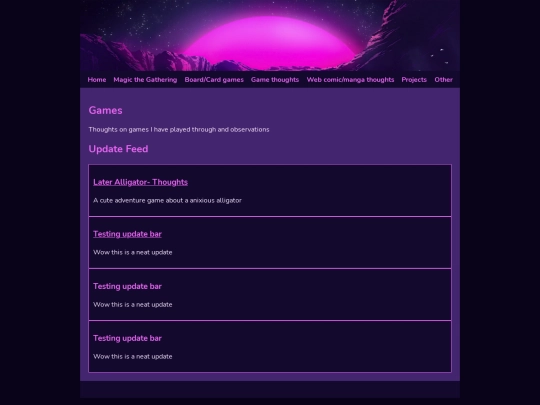 Web pages/Games screenshot