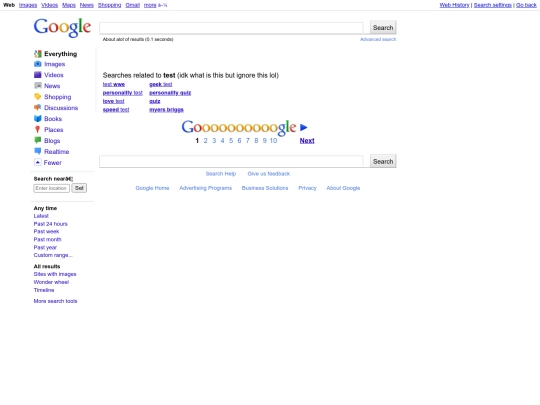 search screenshot