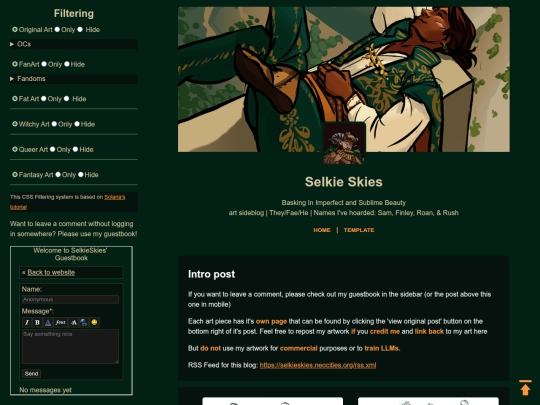 blog/home screenshot