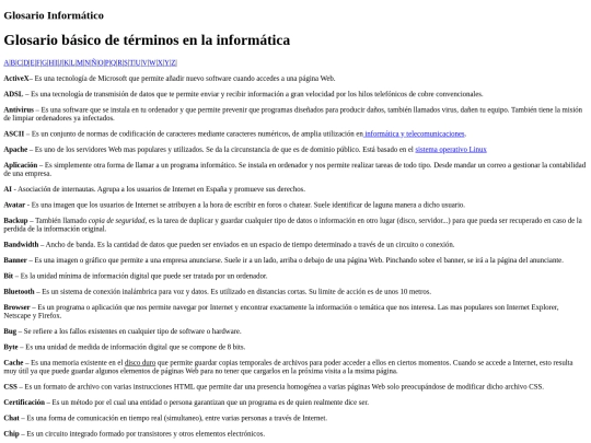 Glosario/glosario screenshot