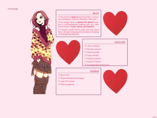 aboutme screenshot