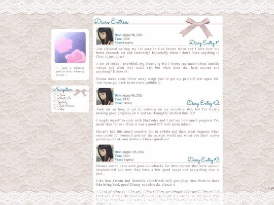 diary screenshot