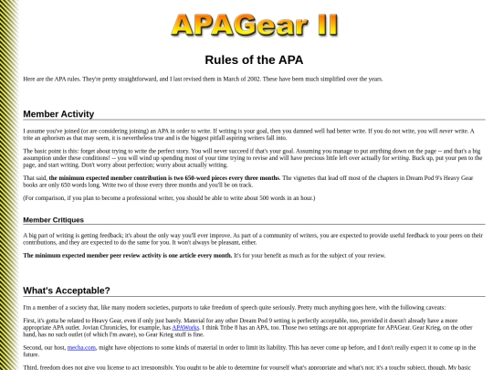 apagear2/Info/rules screenshot