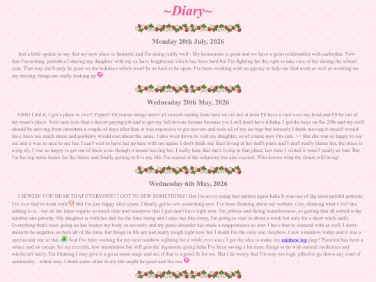 diary screenshot