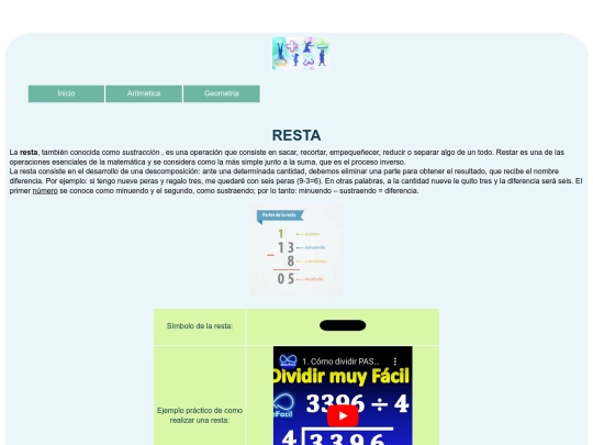 aritmetica/resta/resta screenshot