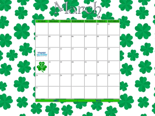 calander/mar screenshot