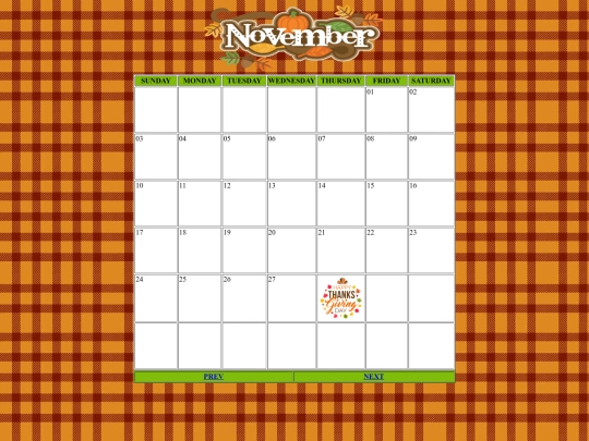 calander/nov screenshot