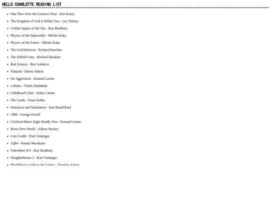 spiral/lists/books screenshot