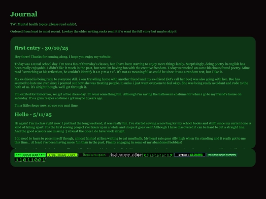 journal screenshot
