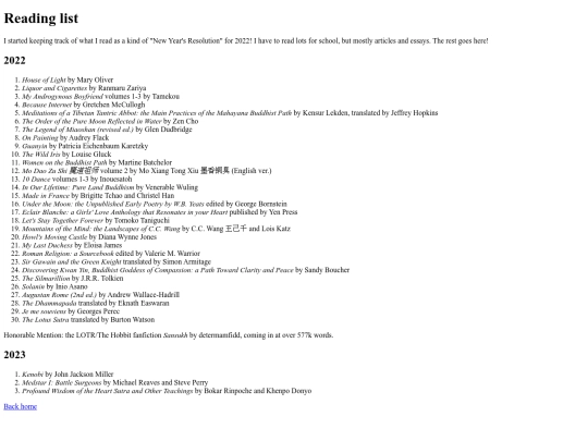 readinglist screenshot