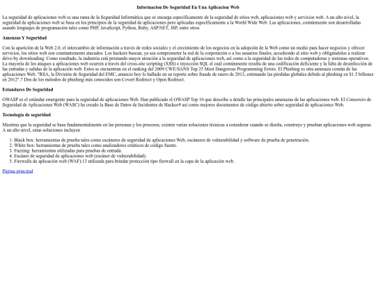 PAGINA/Segurida screenshot