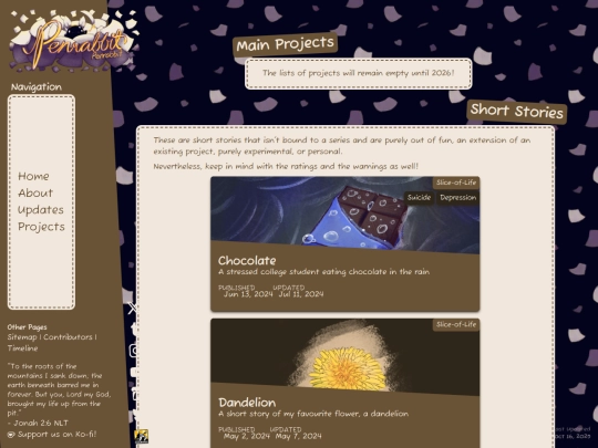 projects screenshot