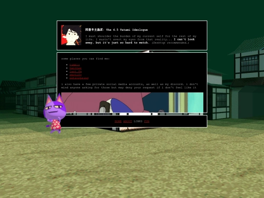 links screenshot