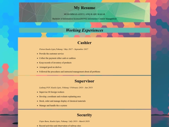 experiences screenshot