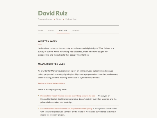 writing screenshot