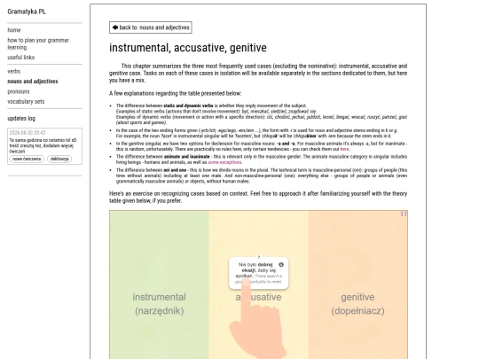 nouns-and-adjectives/instrumental-accusative-genitive screenshot