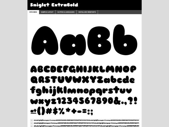 sniglet/sniglet-extrabold-demo screenshot