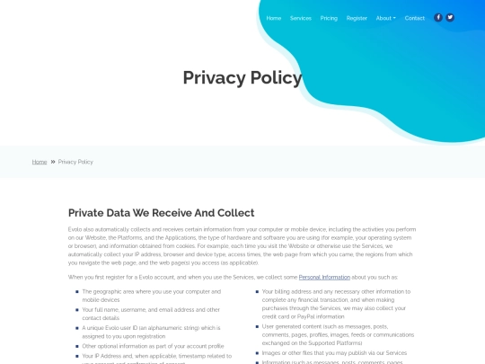 privacy-policy screenshot