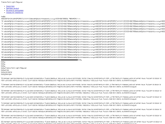 fuente/triakisfont-regular-demo screenshot